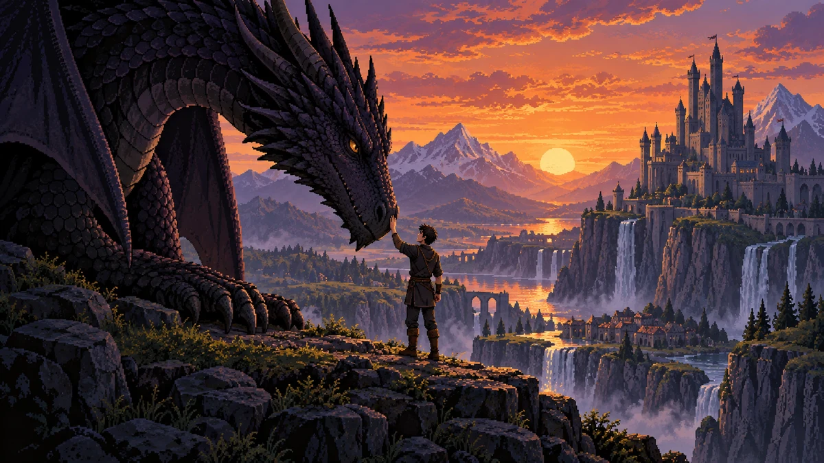 Fantāzijas pasaules ilustrācija